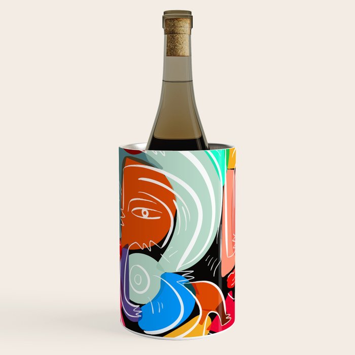Love your family expressionist cubist street art Wine Chiller Gallery Image 1