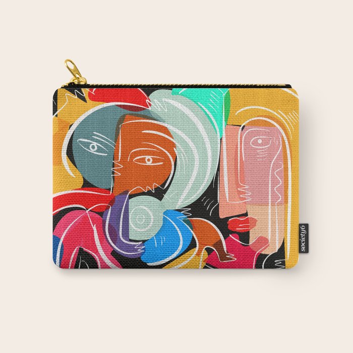 Love your family expressionist cubist street art Carry All Pouch Gallery Image 1
