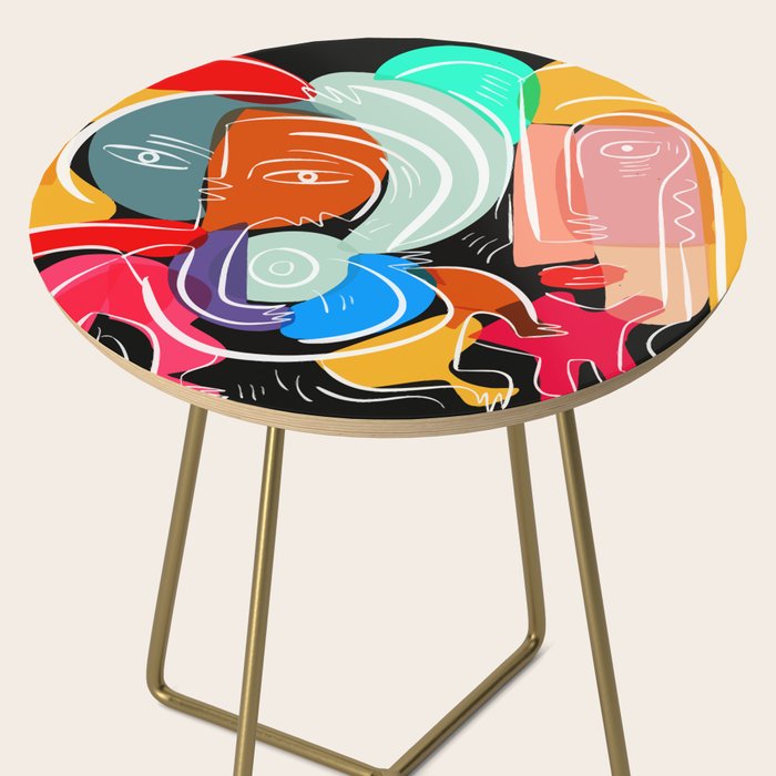 Love your family expressionist cubist street art Side Table Gallery Image 2