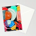 Love your family expressionist cubist street art Stationery Card Gallery Image 2