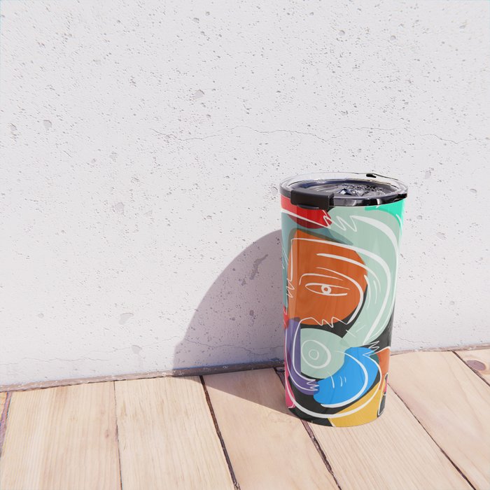 Love your family expressionist cubist street art Travel Mug Gallery Image 4