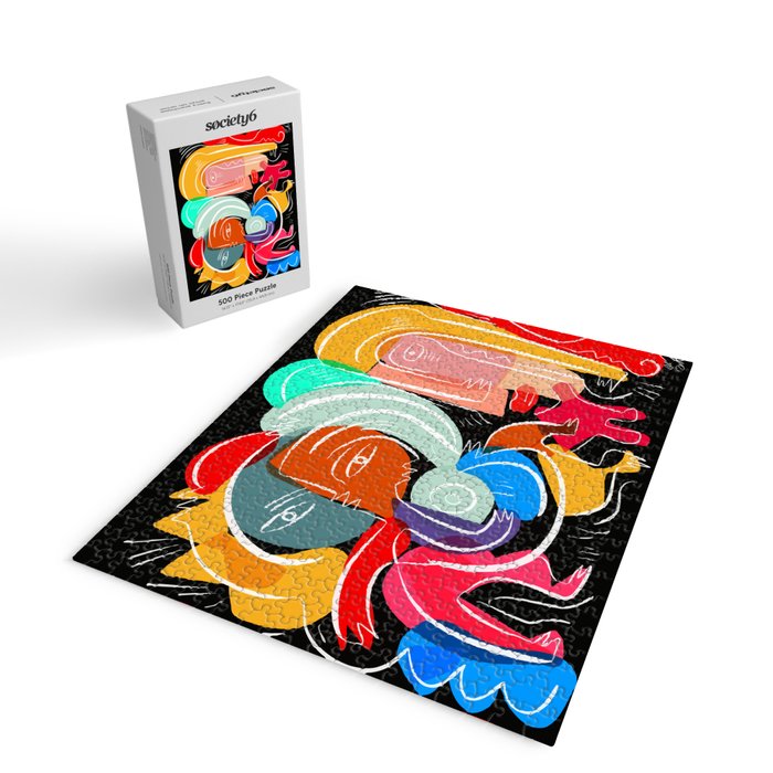 Love your family expressionist cubist street art Jigsaw Puzzle Gallery Image 2