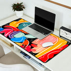 Love your family expressionist cubist street art Desk Mat Gallery Image 2