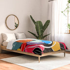 Love your family expressionist cubist street art Comforter Gallery Image 2