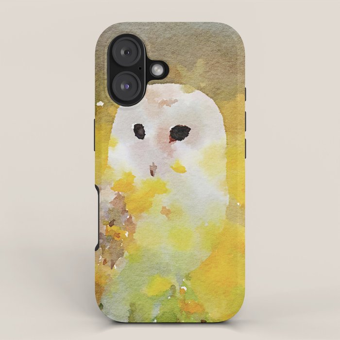 snowy owl in field iPhone Case Gallery Image 1