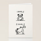 Inhale Exhale Pug Stationery Card Gallery Image 2