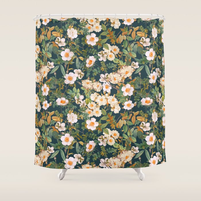 Flower Vintage Garden VI Shower Curtain Gallery Image 1