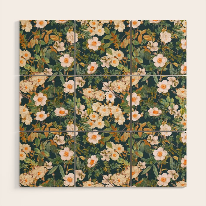 Flower Vintage Garden VI Wood Wall Art Gallery Image 1