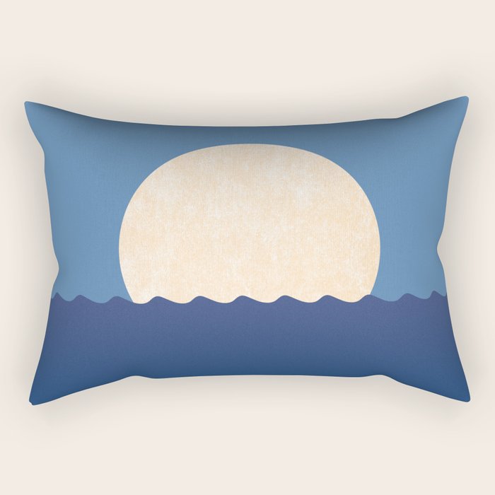 Moonrise Night Sky - Horizon Rectangular Pillow Gallery Image 2
