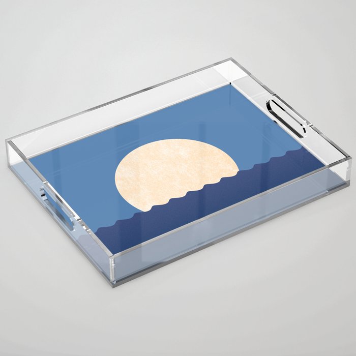 Moonrise Night Sky - Horizon Acrylic Tray Gallery Image 1