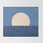 Moonrise Night Sky - Horizon Throw Blanket Gallery Image 2