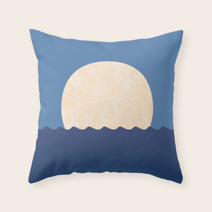 Moonrise Night Sky - Horizon Throw Pillow Gallery Image 6