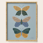Tattooed Butterflies - Blue & Yellow Serving Tray Gallery Image 1