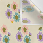 Blooming Flower - Cream  Wall Tapestry Gallery Image 3