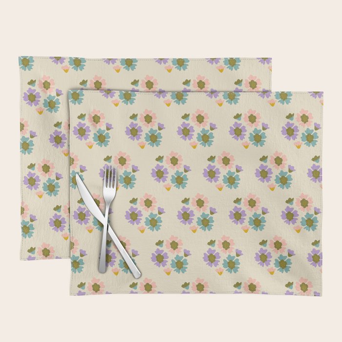 Blooming Flower - Cream  Placemat Gallery Image 1