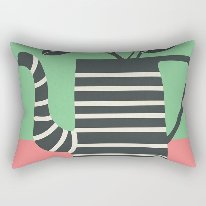 Teapot Garden 2 Rectangular Pillow Gallery Image 2