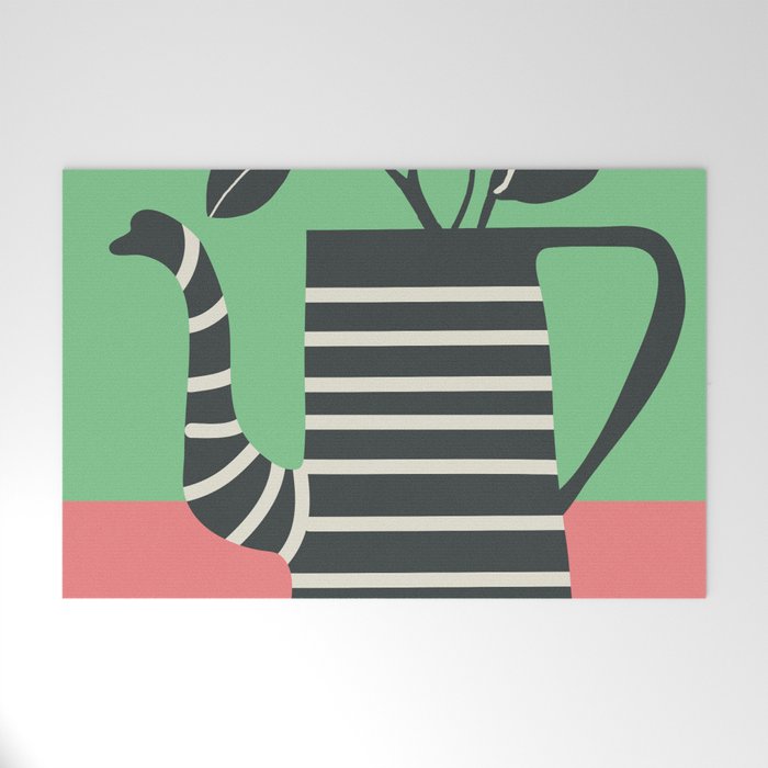Teapot Garden 2 Welcome Mat Gallery Image 1