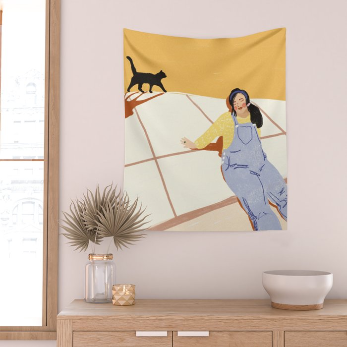 Cat Lover Wall Tapestry Gallery Image 2