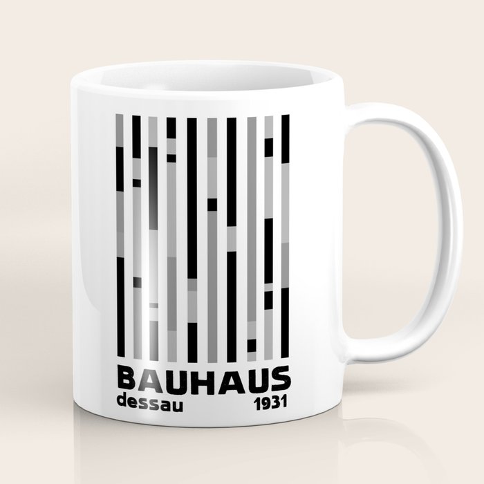 Bauhaus Dessau 1931 Modernist Homage Black Gray Cream Coffee Mug Gallery Image 1