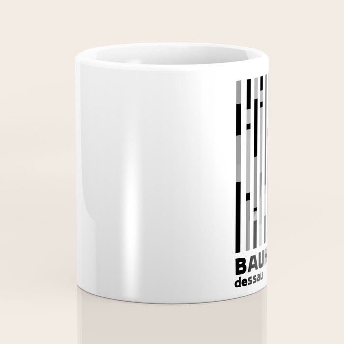 Bauhaus Dessau 1931 Modernist Homage Black Gray Cream Coffee Mug Gallery Image 4