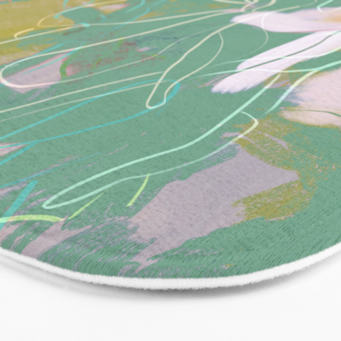 magnolia pastel abstract art Bath Mat Gallery Image 3