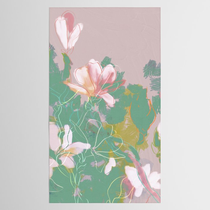magnolia pastel abstract art Tablecloth Gallery Image 2