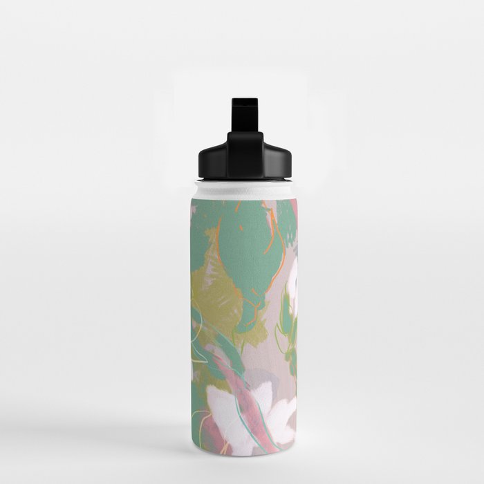 magnolia pastel abstract art Water Bottle Gallery Image 2