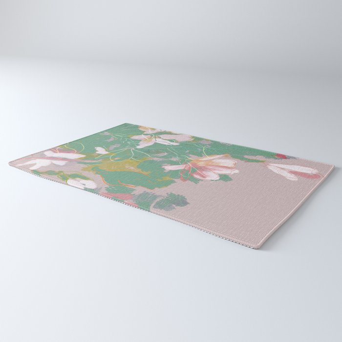 magnolia pastel abstract art Rug Gallery Image 3