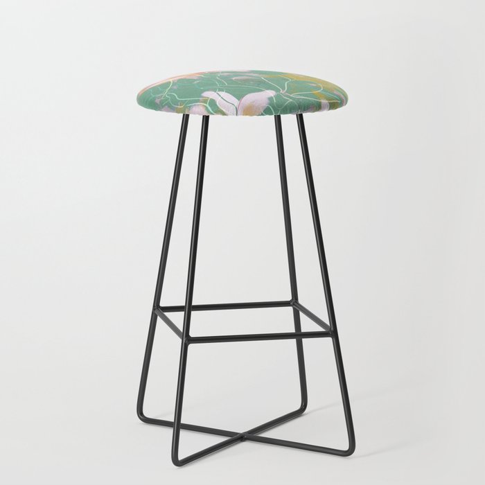magnolia pastel abstract art Stool Gallery Image 1