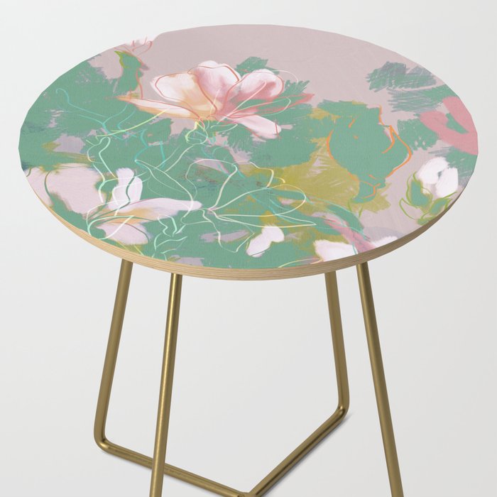magnolia pastel abstract art Side Table Gallery Image 2