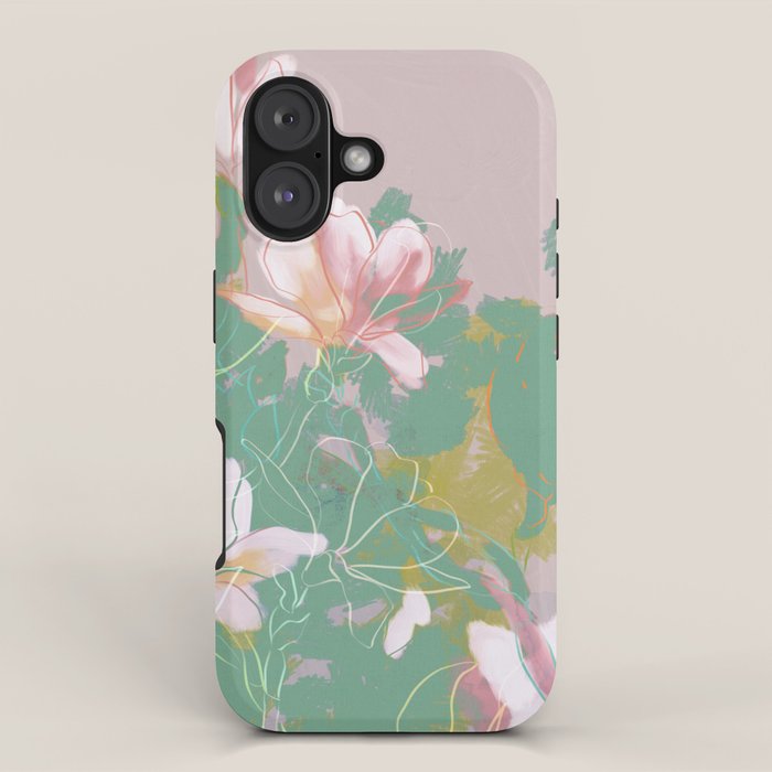 magnolia pastel abstract art iPhone Case Gallery Image 1