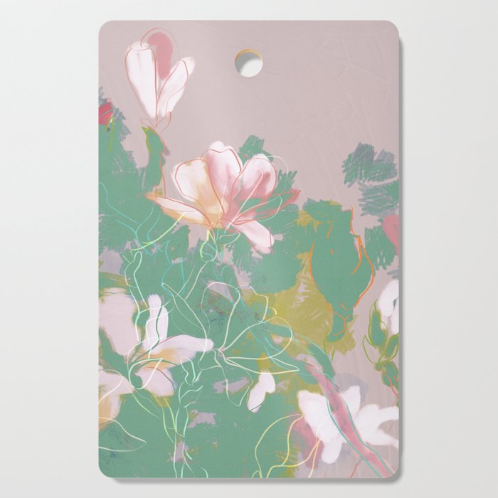 magnolia pastel abstract art Cutting Board Gallery Image 1