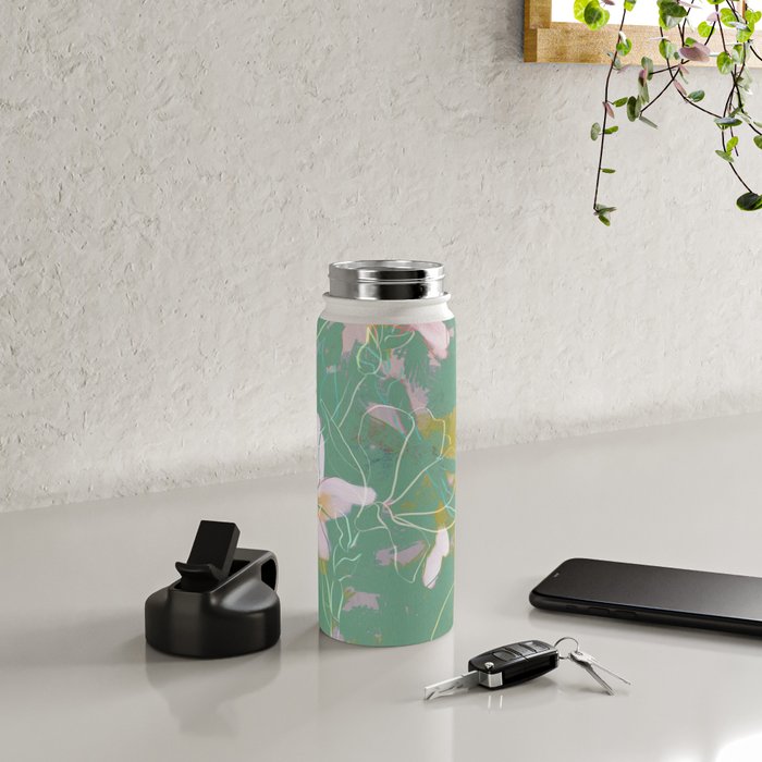 magnolia pastel abstract art Water Bottle Gallery Image 5