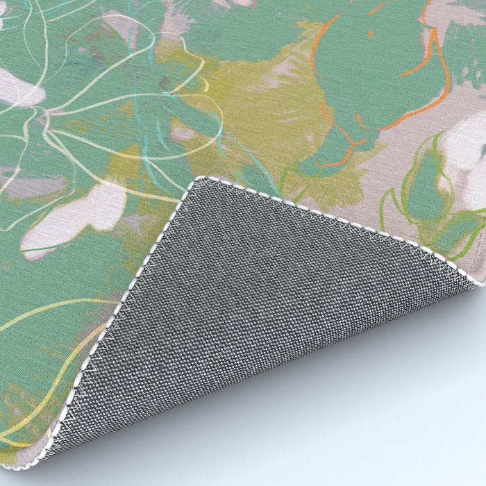 magnolia pastel abstract art Rug Gallery Image 4