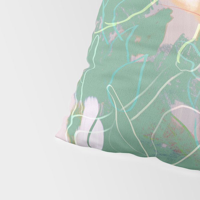 magnolia pastel abstract art Pillow Sham Gallery Image 4
