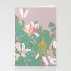 magnolia pastel abstract art Stationery Card Gallery Image 2
