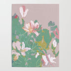 magnolia pastel abstract art Poster Gallery Image 4