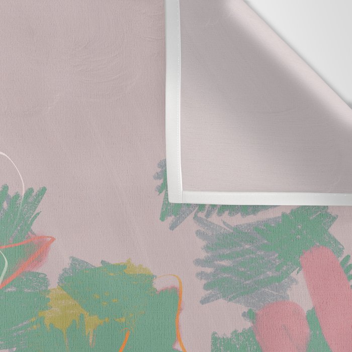 magnolia pastel abstract art Wall Tapestry Gallery Image 3