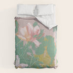 magnolia pastel abstract art Comforter Gallery Image 6