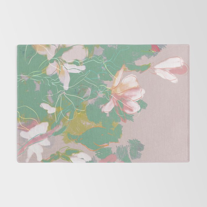 magnolia pastel abstract art Rug Gallery Image 2