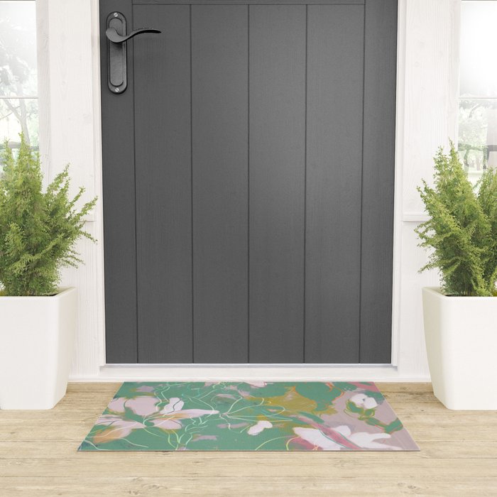 magnolia pastel abstract art Welcome Mat Gallery Image 3