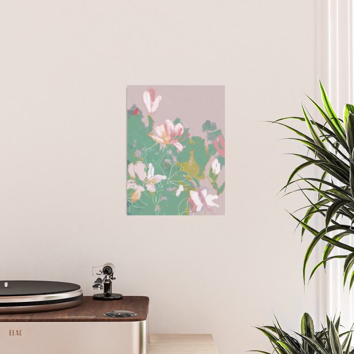 magnolia pastel abstract art Poster Gallery Image 2