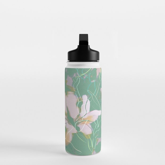 magnolia pastel abstract art Water Bottle Gallery Image 3