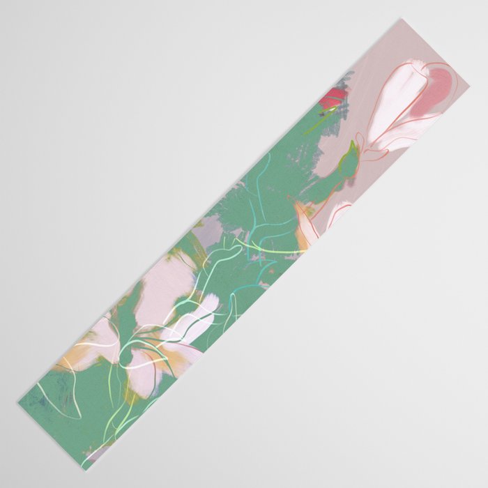 magnolia pastel abstract art Table Runner Gallery Image 3