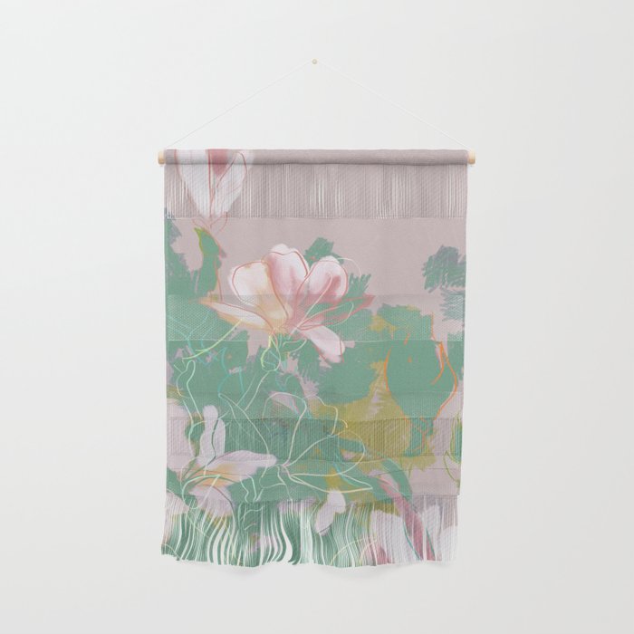 magnolia pastel abstract art Wall Hanging Gallery Image 1