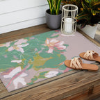 magnolia pastel abstract art Outdoor Rug Gallery Image 2