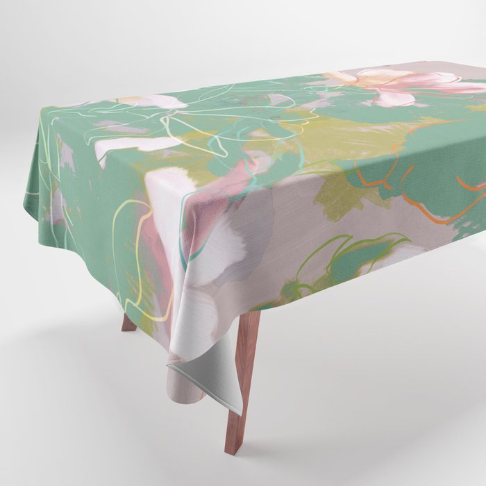 magnolia pastel abstract art Tablecloth Gallery Image 1