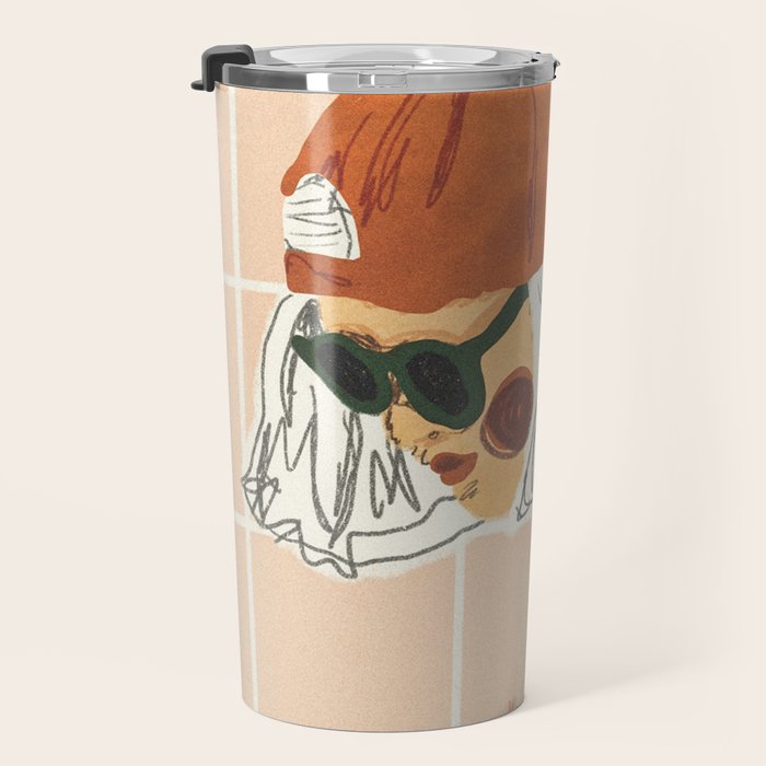 Girl Who Loves Baseball Travel Mug Gallery Image 3