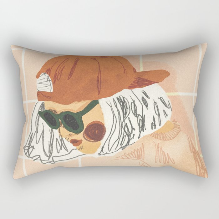Girl Who Loves Baseball Rectangular Pillow Gallery Image 1