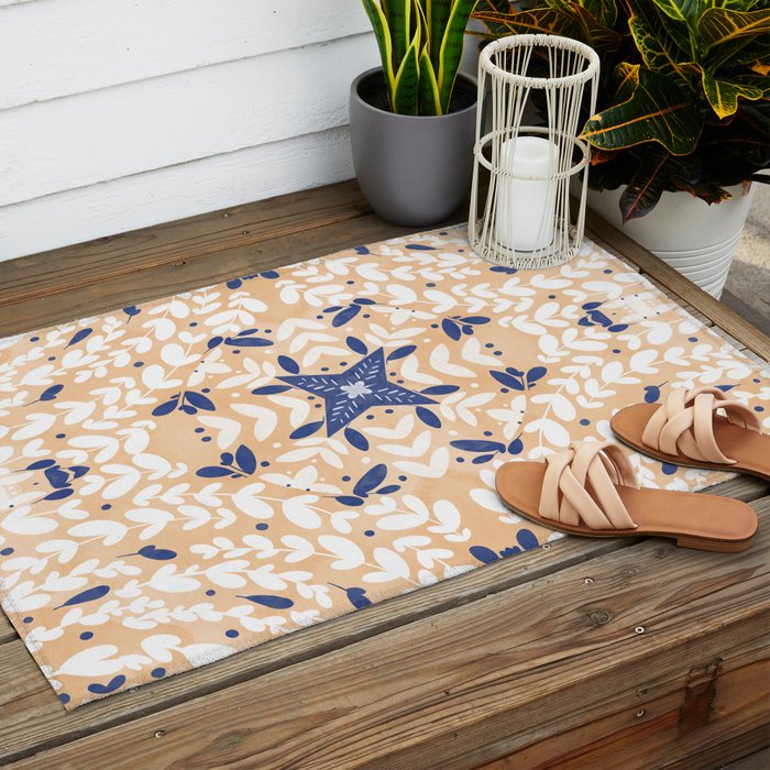 Pink Circular Nature Tiles PB Outdoor Rug Gallery Image 2